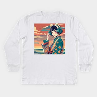 Anime art Kids Long Sleeve T-Shirt